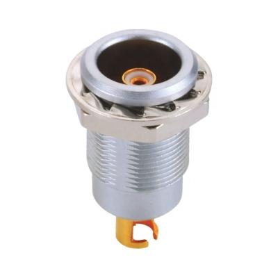 China audio & Video Equivalent Panel Mount 0S 1S Series Coaxial 3 Axis Circular Metal Self Locking Push Pull Connector for sale