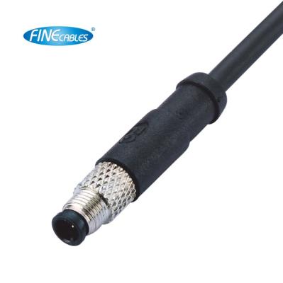 China IP67 IP69K Automotive Waterproof Circular Cable 3P/4P M5 Electrical Molding Connector For Automotive for sale