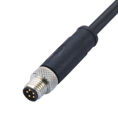 China Automotive / Height Application Sensor Efficiency Shielding Waterproof IP67 IP69K Cable Mount M8 3/5/8PIN IP67 Male Straight Connector for sale