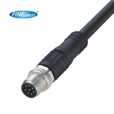 China Automotive CE Approved M8 Waterproof Molded Electrical Cable Power Straight Male Connectors IP67 For Sensor Actuator for sale