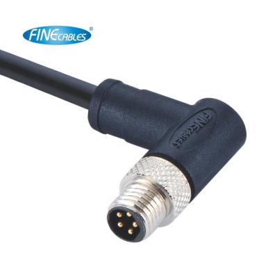 China Industrial Automation / Automotive ULs Waterproof IP67 Molded Cable 5 Pin Right Angled Shielded M8 Male Circular Sensor Connector For Industrial for sale