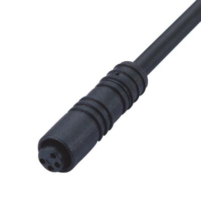 China Automotive IP67 Straight Molded Bulkhead Electrical Cable M8 Snap Into Female 4pins Connector for sale