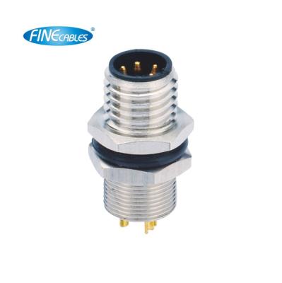 China Automotive Finecables Panel Mount A/B Code Rear Fastened M8 Circular Weld Connector for sale