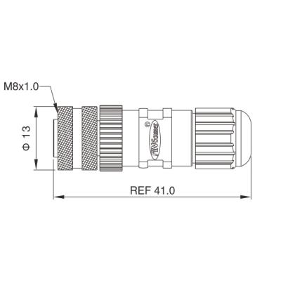 China Finecables M8 2/3/4 Pin Female Field Installable Molded Automotive Cable Connector Type Waterproof Solenoid Valve Plug A for sale