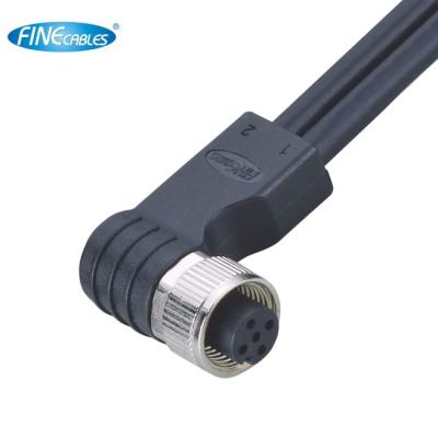 China Finecables IP67 Automotive Rectangle Mold Cable Dual Signal M12 Connector for sale