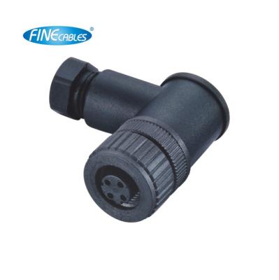 China Common Signal NMEA M12 8 Pin A Code Nut Plastic Screw Type Wirable Assembly Rectangle Female Connector For Marine Application for sale