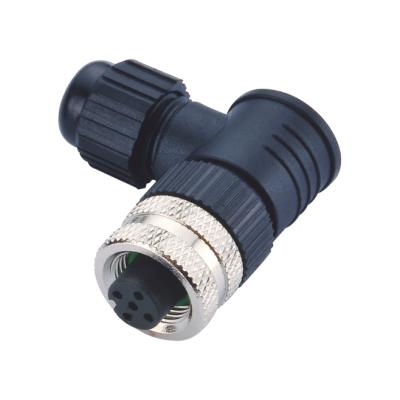 China Finecables IP67 IP69K 4/5/8 Pin Female m12 Waterproof Circular Right Angle Automotive Connector for sale