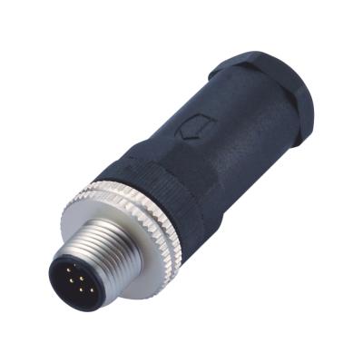 China Waterproof IP67 Power Female Field M12 Wirable Set 4 Pins D Coding Common Straight Screw Connector for sale