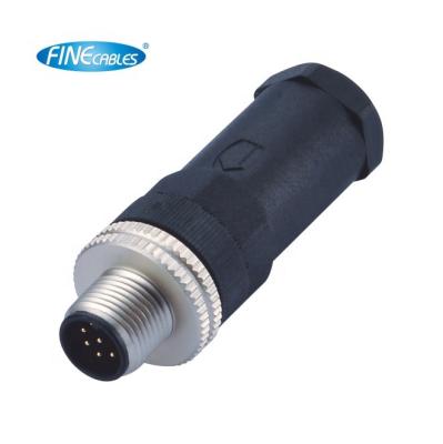 China Power Waterproof One Code 4 Pin Field Assembly Screw Joint M12 Male Connector for sale