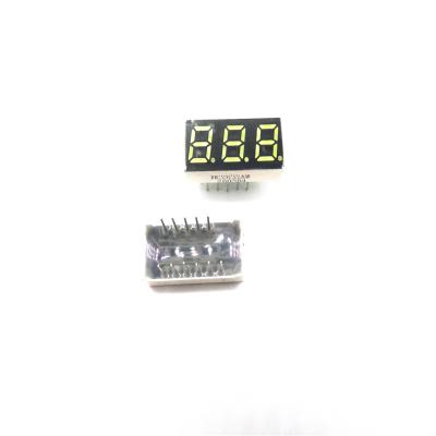 China Digital Display Common Anode Three Digital Green Color 0.25 Inch 7 Segment Display for sale