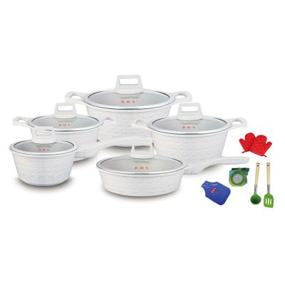 China Non Sustainable Stick 16pcs Colorful Cookware Set With High Quality Kitchen Tools for sale