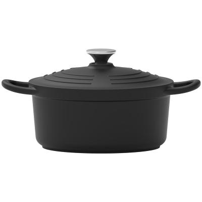 China Sustainable Food Grade Non-Stick Dutch Die Casting Casserole Soup Pot Oven With Aluminum Lid for sale