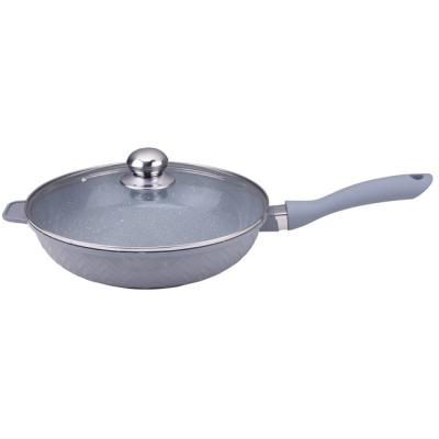 China CLASSIC Cookware Brand Makers Kitchen Cooking Set 28cm Tilt Blue Aluminum Pan Frying Frying Pan Non Stick for sale