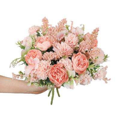 China Home Decoration Simulation Flowers Wedding 7 Head Philly Roses for sale