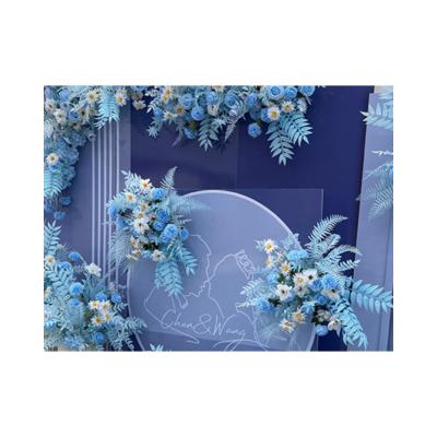 China Blue Simulation Flowers Wedding Party Supplies Wedding Stage Decoration for sale