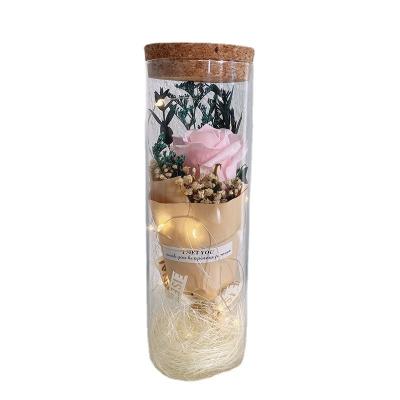 China Dried Flower Bouquet Gift Starflower Sunflower Rose Immortal Flowers for sale