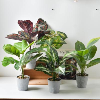 China Home Shelf Desktop Artificial Plant  Potted Small Size Artificial Shrubs Plants for sale