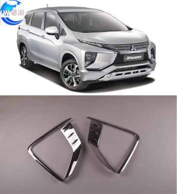 China ABS Chromed Decoration+Protection Front Fog Lamp Light Decoration View Cover Trim For mitsubishi xpander 2018 car accessories for sale