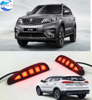 China Daytime running light+stop light+turning light car led rear bumper light with turning fuction for proton x70 car light 2018 accessories for sale