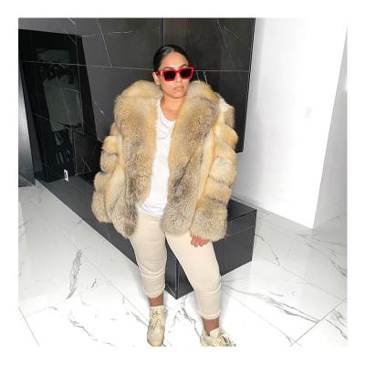 China Custom Luxury High Quality White Red Silver Fox Fur Coat Manufacturers Wholesale Breathable Real Fur Jacket for sale