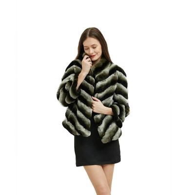 China 2021 Rex Rabbit Fur Coat For Chinchilla Winter New Arrival Anti-wrinkle Real Warm Jacket Women Ladies for sale