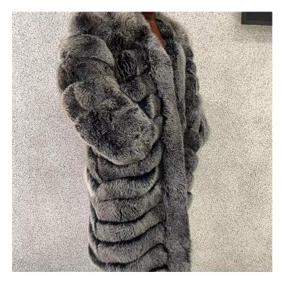 China 2022 Custom Made Winter Long Fur Jacket Men's Breathable Silver Fox Hairy Fur Coats Real Warm Fluffy Fur Coats For Men for sale