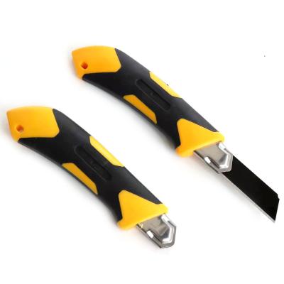 China Quick-Change Utility Knife With Blade Low Price 18Mmm Box Cutter Professional Custom Paper Cutting Knife for sale