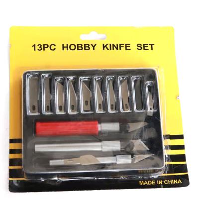 China Open Universal Swivel Art Knife 13pcs Kit Chisel for sale