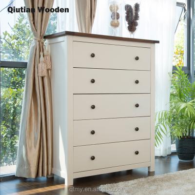 China Easy Assembling KD Bedroom Chest With Many Drawers Wooden Furniture Cabinets Mediterranean Style for sale