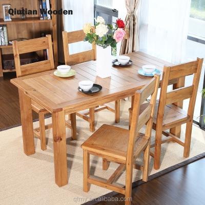 China KD Easy Assembling Dining Tables Sets Solid Wood Dining Room Furniture Japanese Style for sale