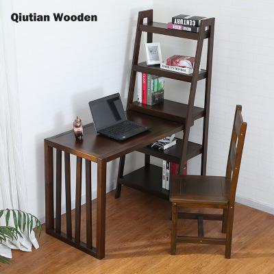 China KD New Style Easy Assembling Wooden Bookcase With Wooden Computer Desk Shelf for sale