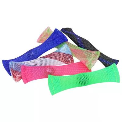 China Cute fashionable and interesting glass bead decompression tube multi-color woven net toy for sale