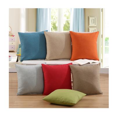 China Durable Solid Color Household Goods Fabric Cushion Linen Sofa Cushion for sale