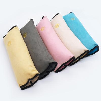 China Luxury Suede Children's Headrest Seat Belt Car Shoulder Pad Short Plush Shoulder Pad for sale