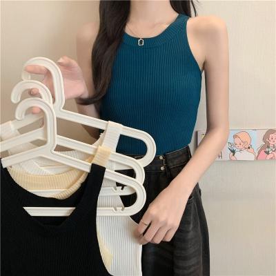 China New Summer Women's Small Ice Silk QUICK DRY Camisole European and American Sleeveless Knitted Halterneck Off-the-Shoulder Top for sale