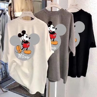 China Wholesale QUICK DRY New Product Summer Cartoon Printing Mickey Pattern Short Sleeve T-shirt Collar Loose Round Jacket for sale