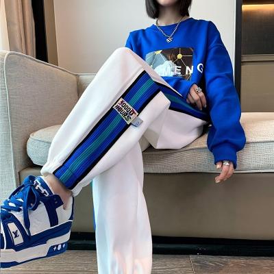 China Anti-wrinkle side striped sweatpants women's casual pants autumn and winter 2022 new high-waisted harem pants sweatpants gaiters for sale