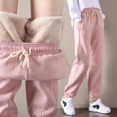 China Wholesale Women's Anti-Wrinkle Fleece High Waisted Jogger Sweatpants Fleece Jogger Pants Sports Tracksuit Women for sale