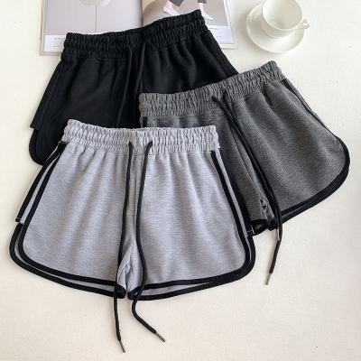 China Anti-wrinkle sports shorts women's summer new leg yoga casual hot pants loose high wide thin waist five dots pants home pajama pants for sale