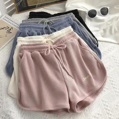 China QUICK DRY Women's Sports Summer Running Shorts Shorts 2022 Mm Loose High Waist Wide Leg Fat Waist Warm Pants Home For External Wear for sale