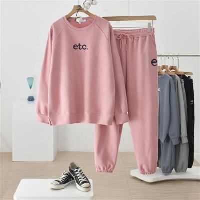 China Two-piece set of new casual suit women's waffle QUICK DRY autumn sports spring and autumn sweater 2022 loose for sale