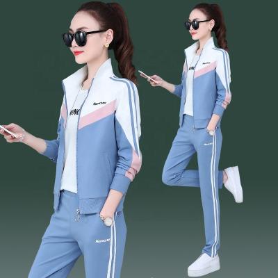 China QUICK DRY women's spring and autumn 2021 new fashion casual wear and pants fashion three piece set for sale