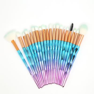 China Wholesale 20Pcs Silky Soft Bling Customized With Soft Bristles Makeup Brush Set Private Label for sale