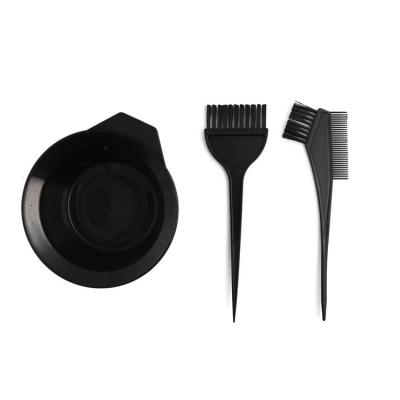 China Wholesale New Waterproof Styling Detangling Disposable Dye Kit Tool Set Hair Color Bowl 3 Piece Plastic Brush Comb For Ladies for sale