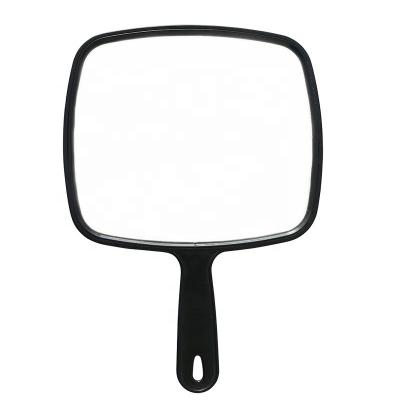 China Custom Custom Logo Plastic Square Portable Handle Makeup Hand Held Mirrors for sale