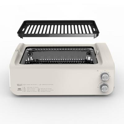 China Household Indoor 3 in 1 Grill Smokeless Electric BBQ Infrared Grill with Hot Pot for sale