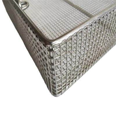 China Corrosion Resistance And Abrasion Resistance Customized Stainless Steel Sterilization Basket For Medical Autoclave Tray for sale