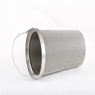 China Durable Stainless Steel Filter Strainer Perforated Bucket For Water for sale