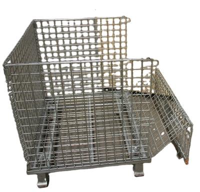 China Goods Warehouse Warehouse Stillage Pallet Storage Moving Cage, Wire Mesh Pallet Cage, Special Metal Folding Warehouse Cage for sale