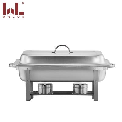 China Eco-friendly hotel restaurant supply 201 stainless steel buffet chafing dish GN 1/2 pan food warmer wholesale for sale